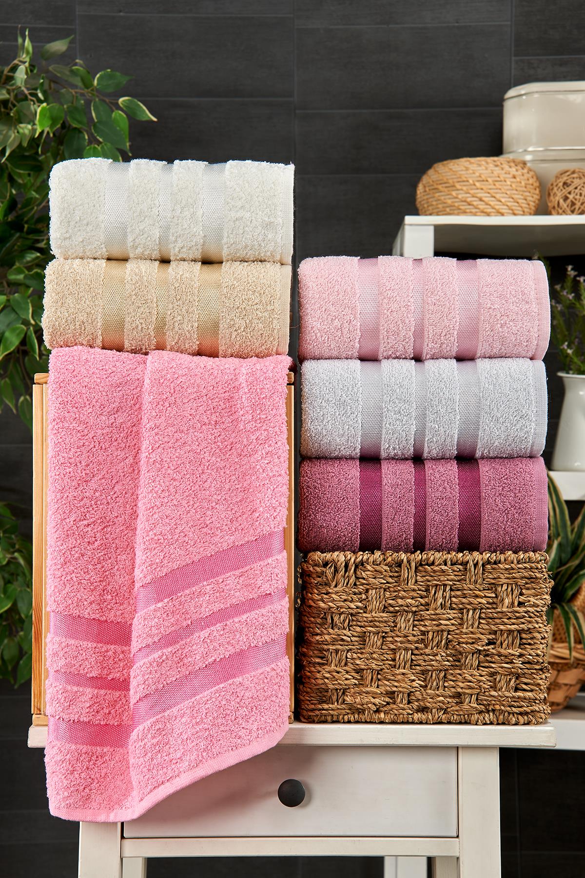 RASERSA PEMBE 50X85 6 LI HAVLU SETİ